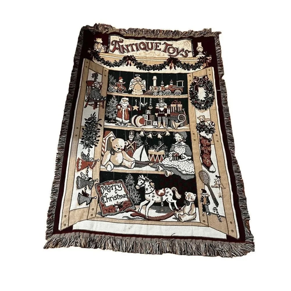 Vintage Antique Toys Tapestry Throw Blanket